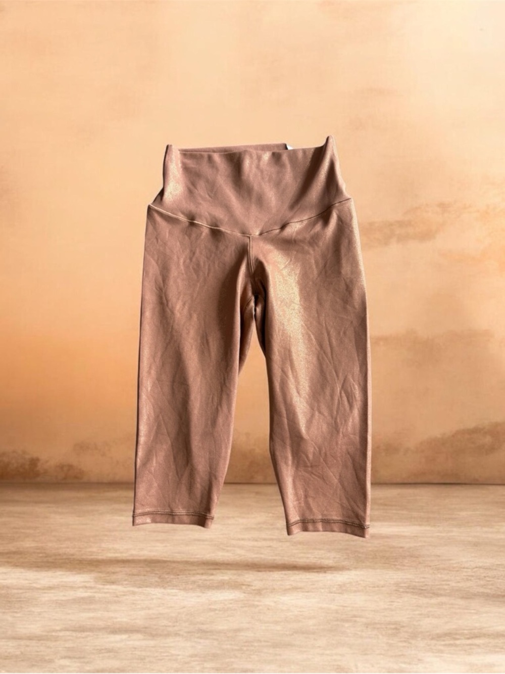 Offline by Aerie Cropped Metallic Mauve Leggings